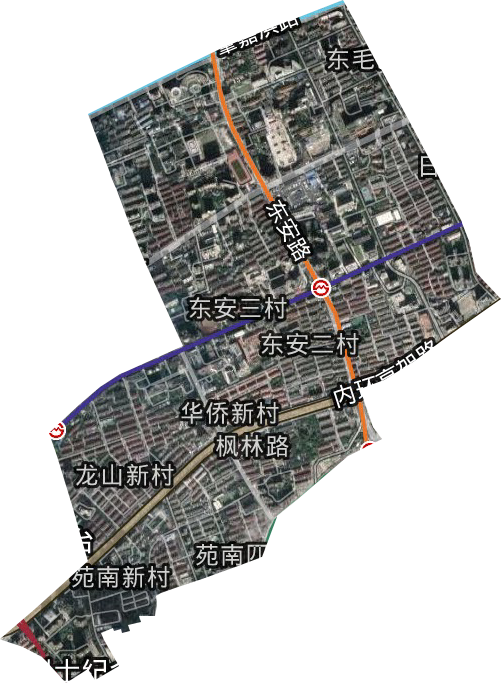 枫林路街道卫星图
