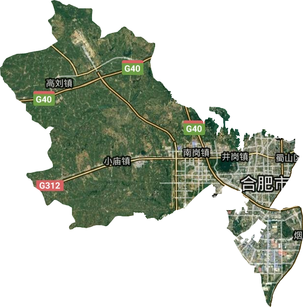 蜀山区卫星图