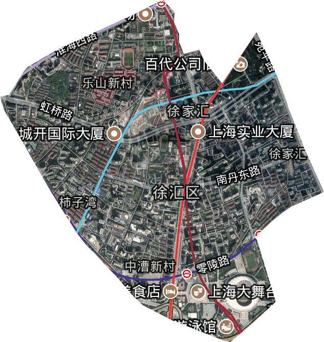 徐家汇街道卫星图