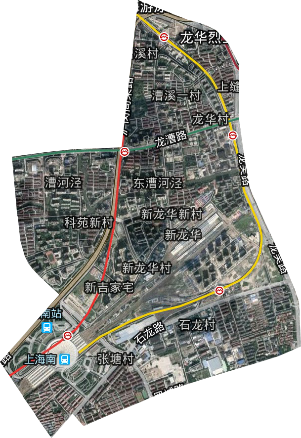 漕河泾街道卫星图