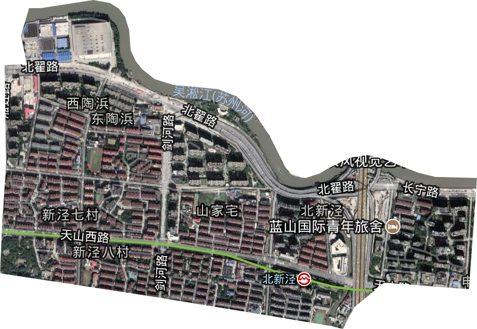 北新泾街道卫星图