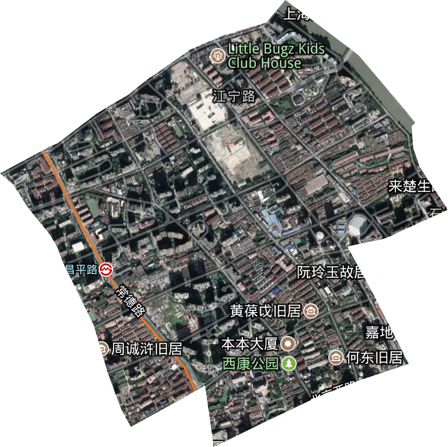 江宁路街道卫星图