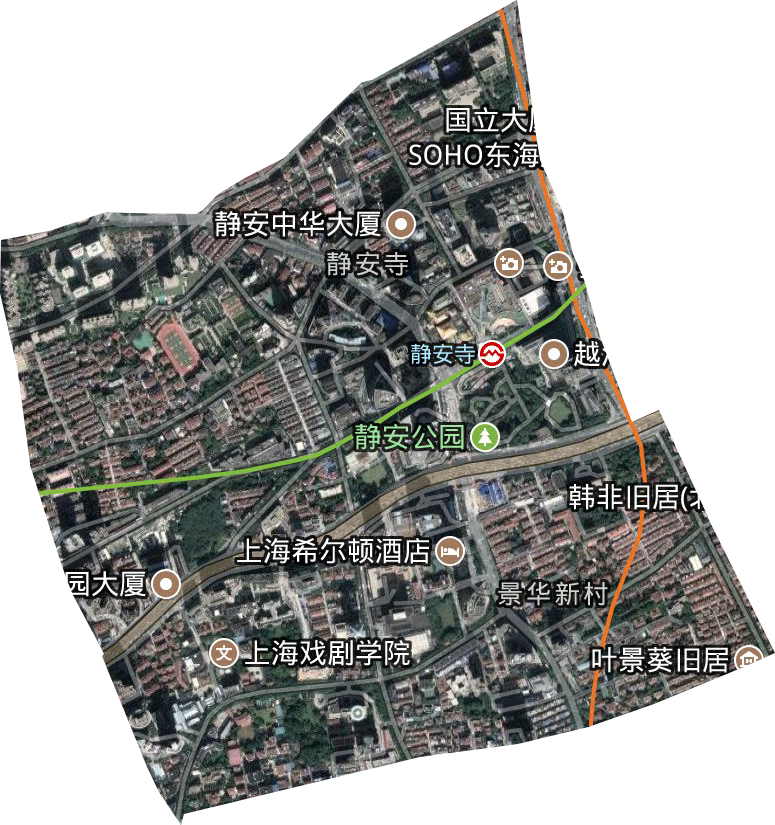 静安寺街道卫星图