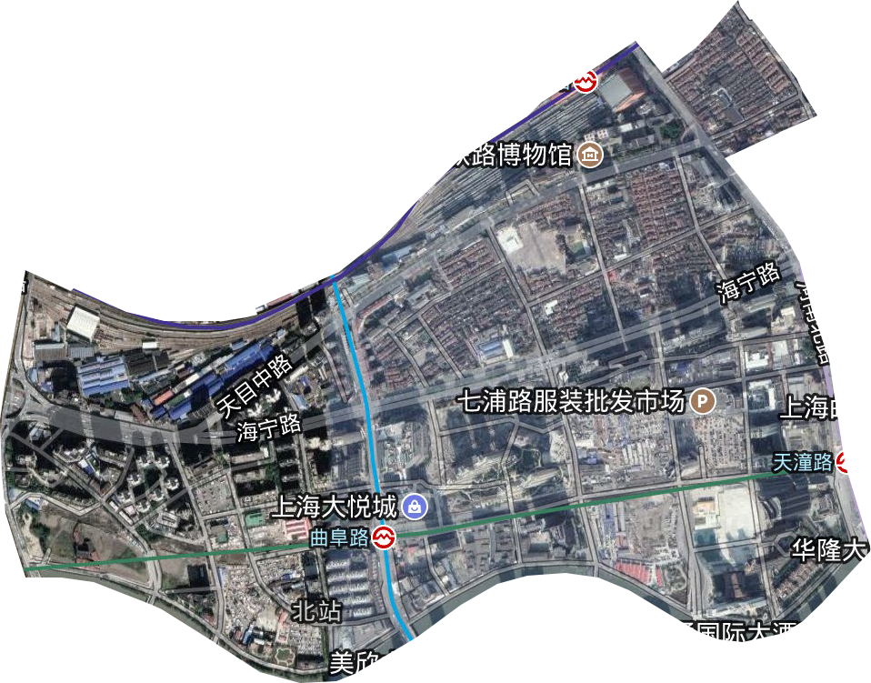 北站街道卫星图