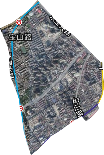 宝山路街道卫星图