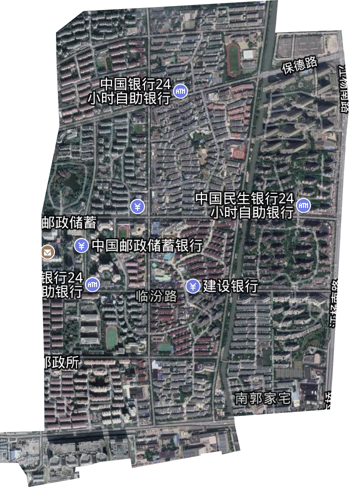 临汾路街道卫星图