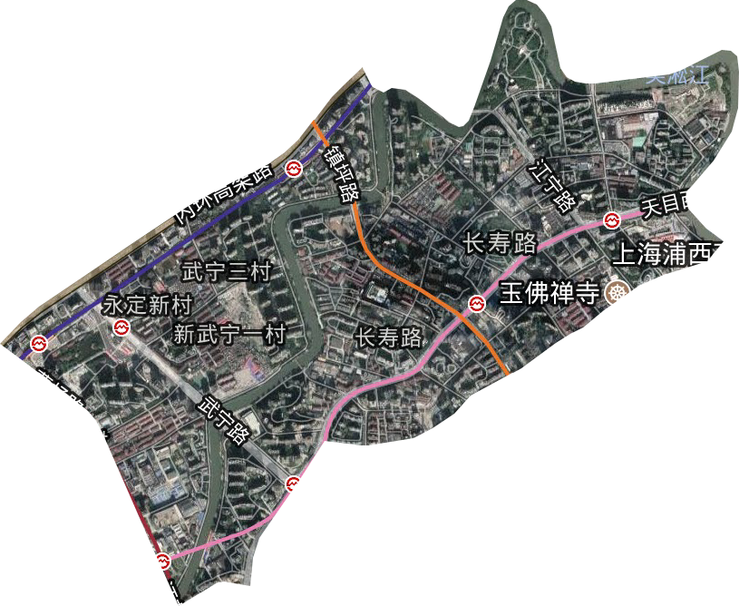 长寿路街道卫星图