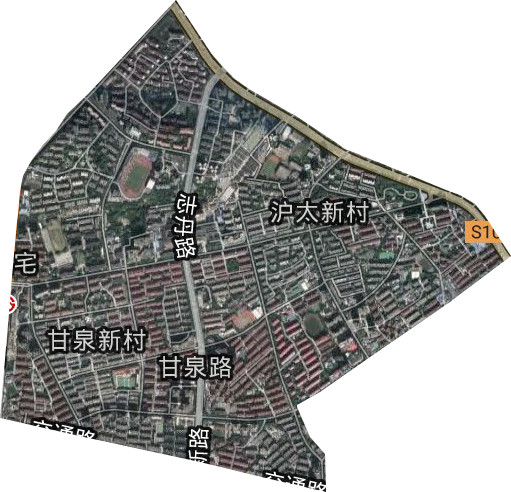 甘泉路街道卫星图