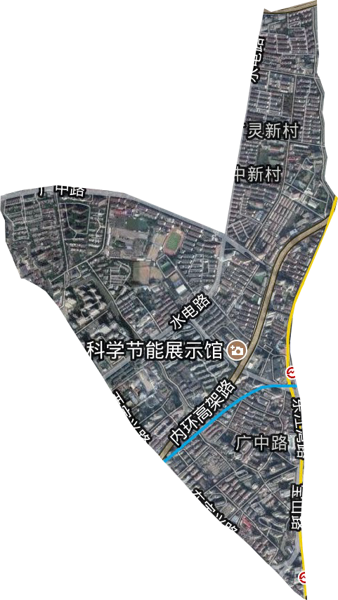 广中路街道卫星图