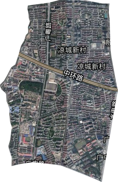 凉城新村街道卫星图
