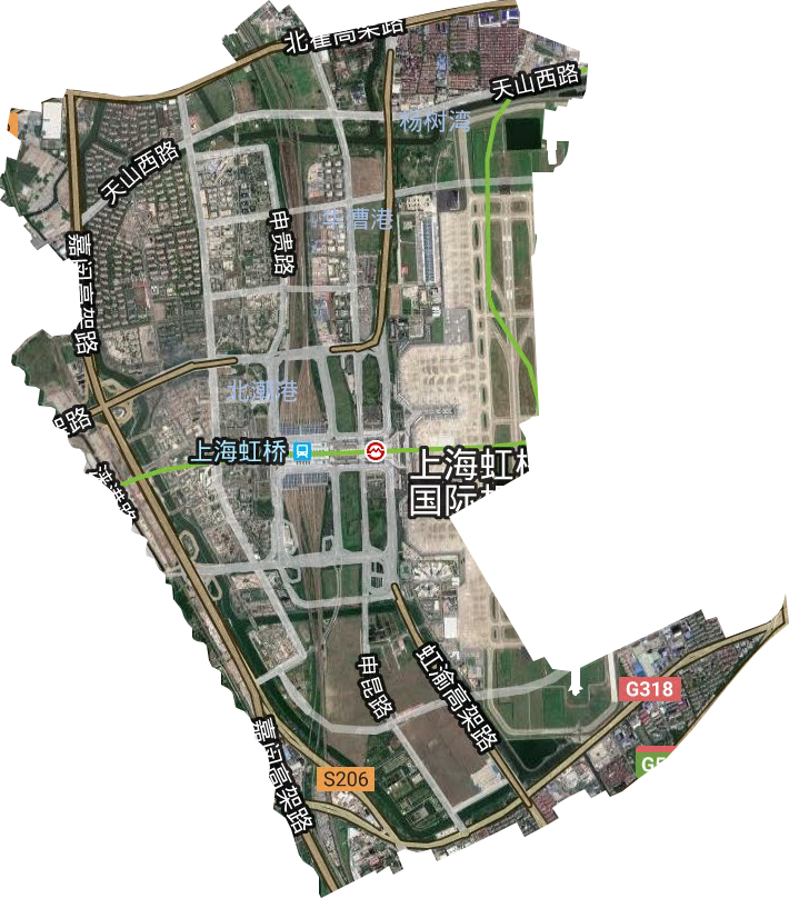 新虹街道卫星图