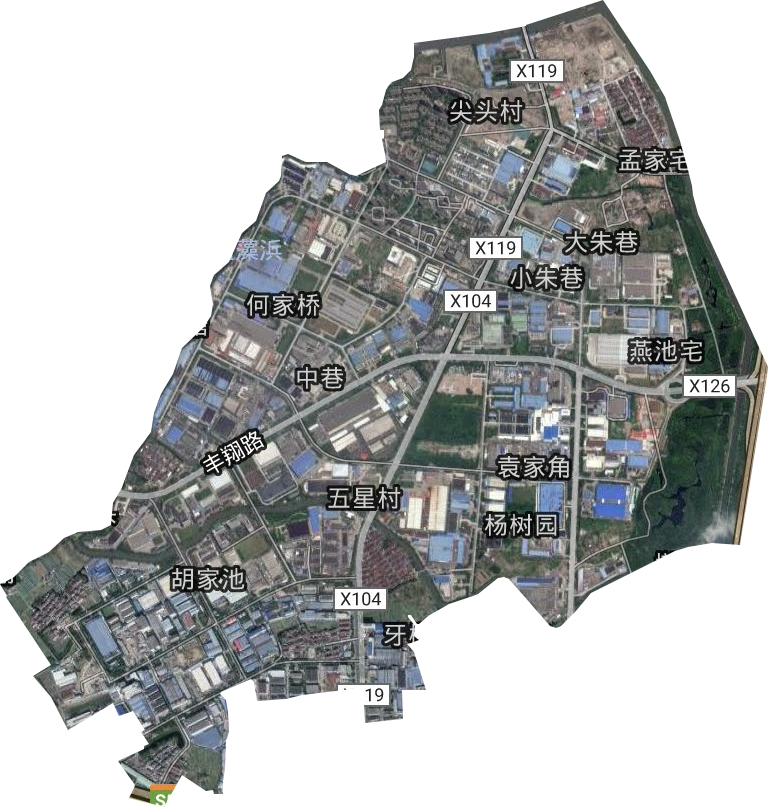 宝山城市工业园区卫星图