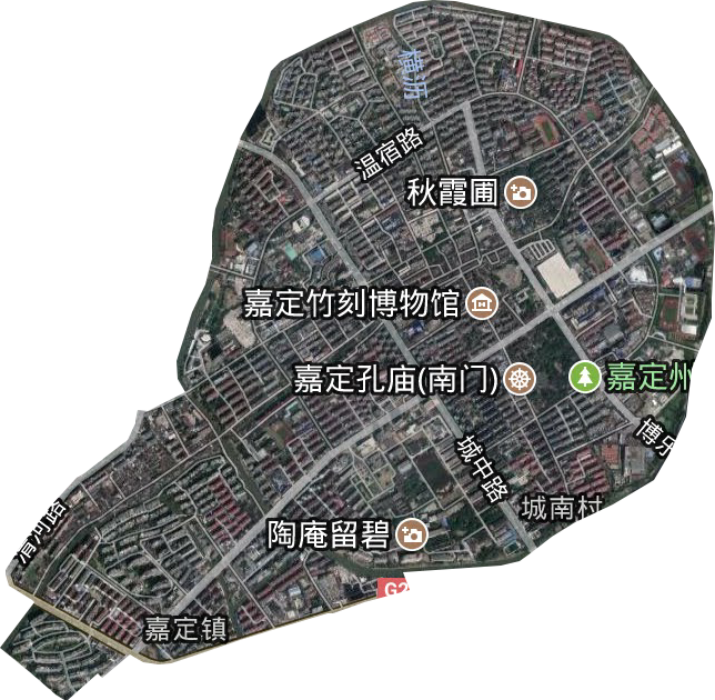 嘉定镇街道卫星图