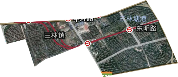 东明路街道卫星图