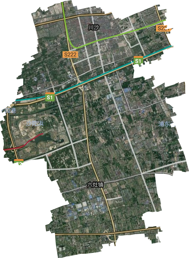 川沙新镇卫星图