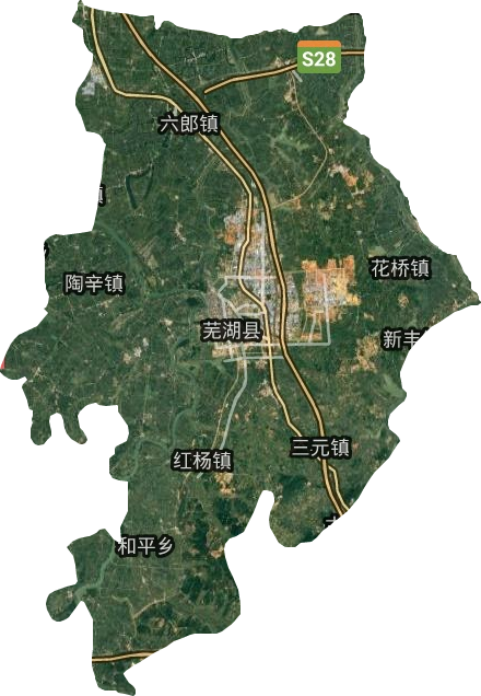 芜湖县卫星图