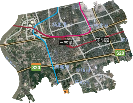 三林镇卫星图