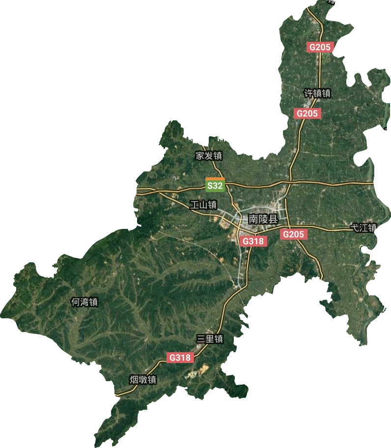 南陵县卫星图