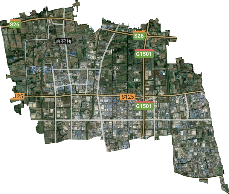 香花桥街道卫星图