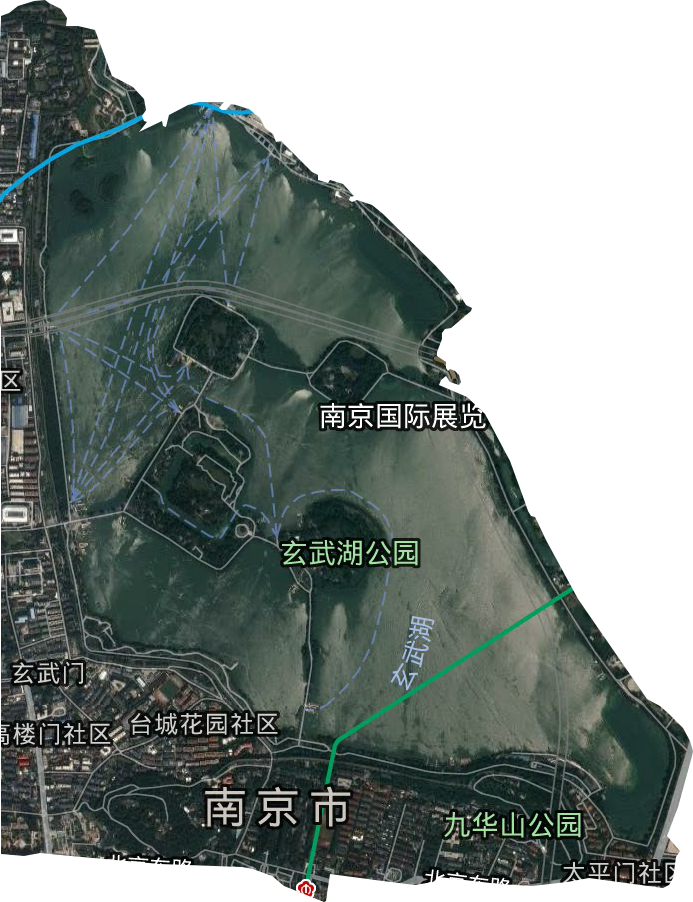 玄武门街道卫星图