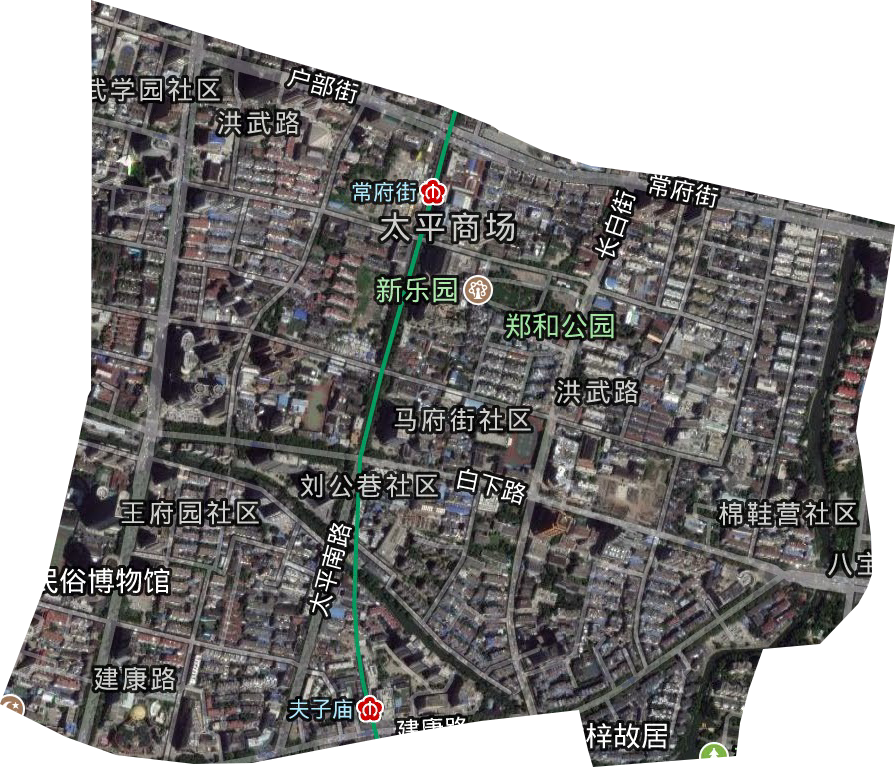 洪武路街道卫星图