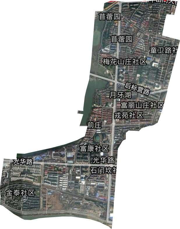 月牙湖街道卫星图