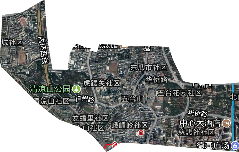 华侨路街道卫星图