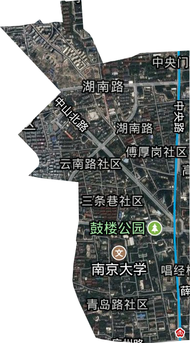 湖南路街道卫星图