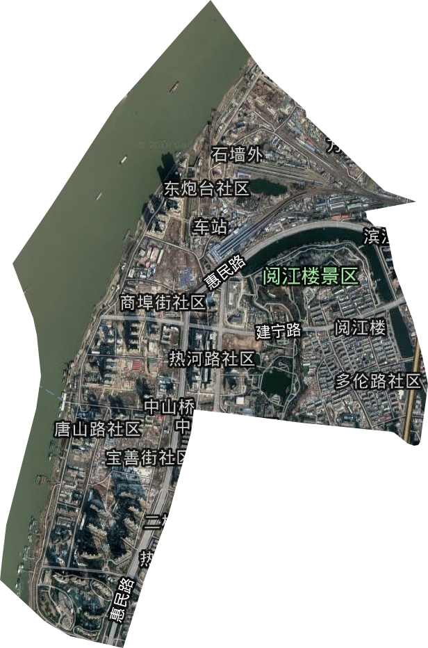 阅江楼街道卫星图