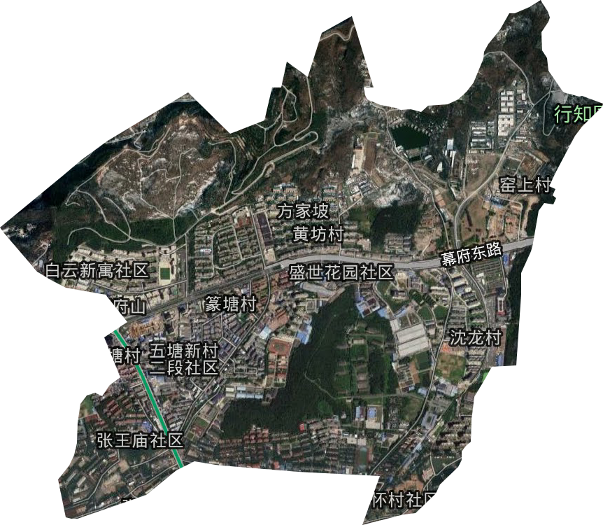 幕府山街道卫星图