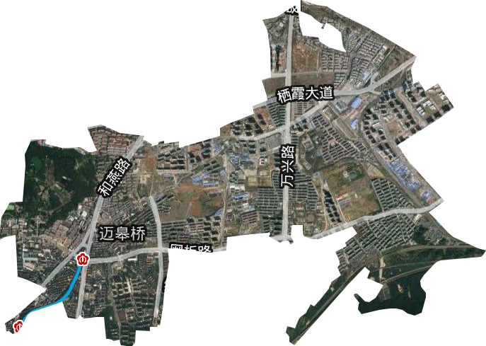 迈皋桥街道卫星图