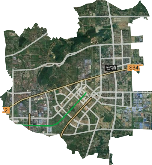 安镇街道卫星图