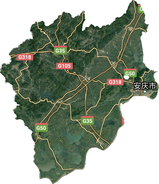 安庆市卫星图
