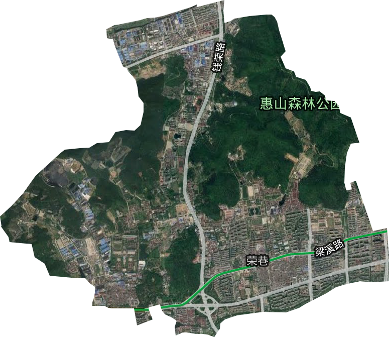 荣巷街道卫星图