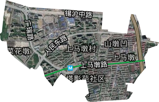 上马墩街道卫星图