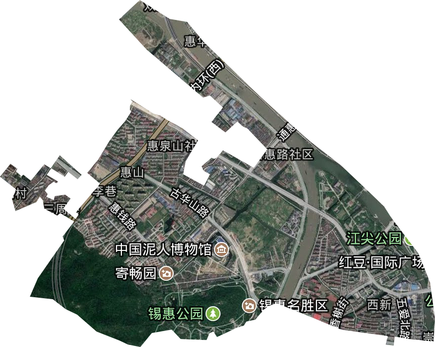 惠山街道卫星图