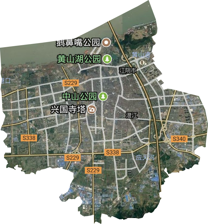澄江街道卫星图