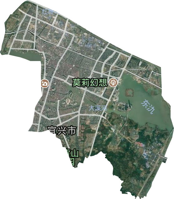 宜城街道卫星图