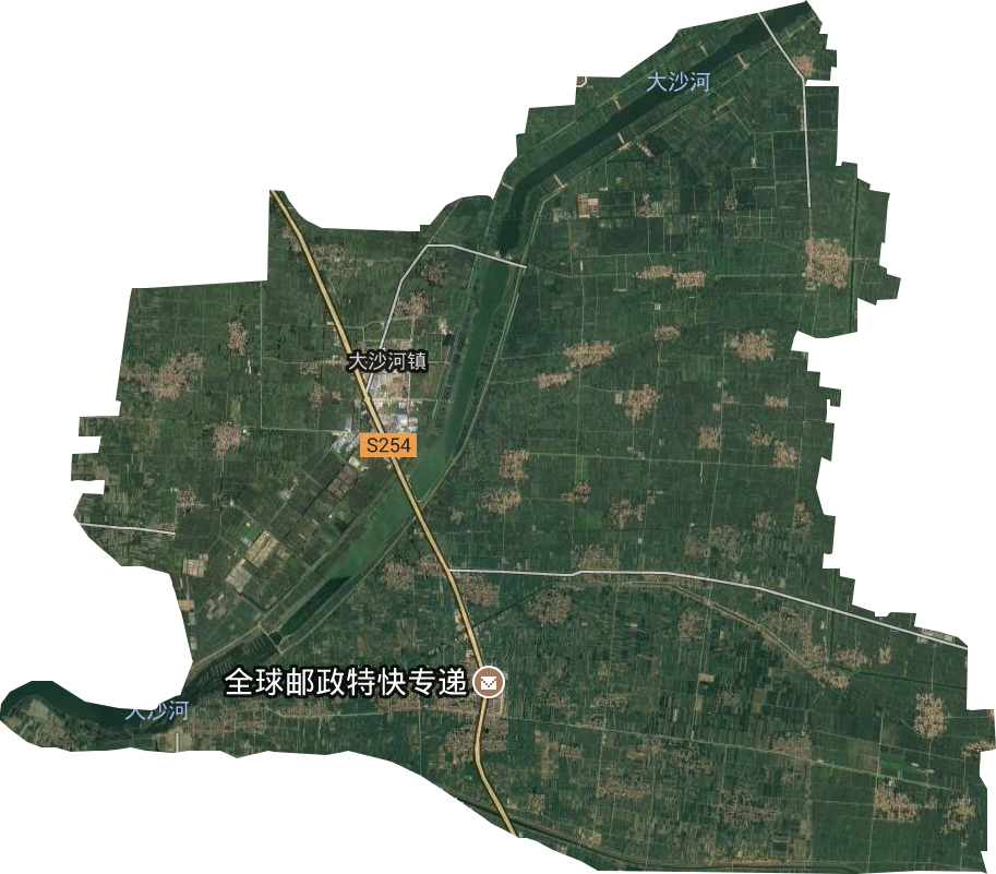 大沙河镇卫星图