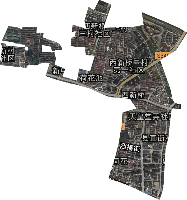 荷花池街道卫星图