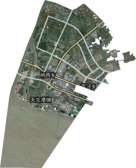 天生港镇街道卫星图