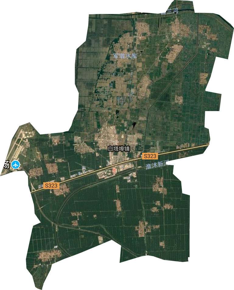 白塔埠镇卫星图