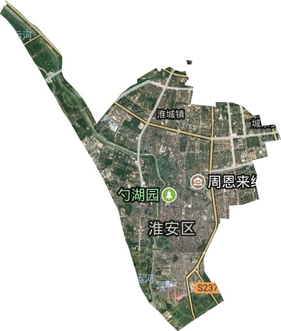 淮城镇卫星图