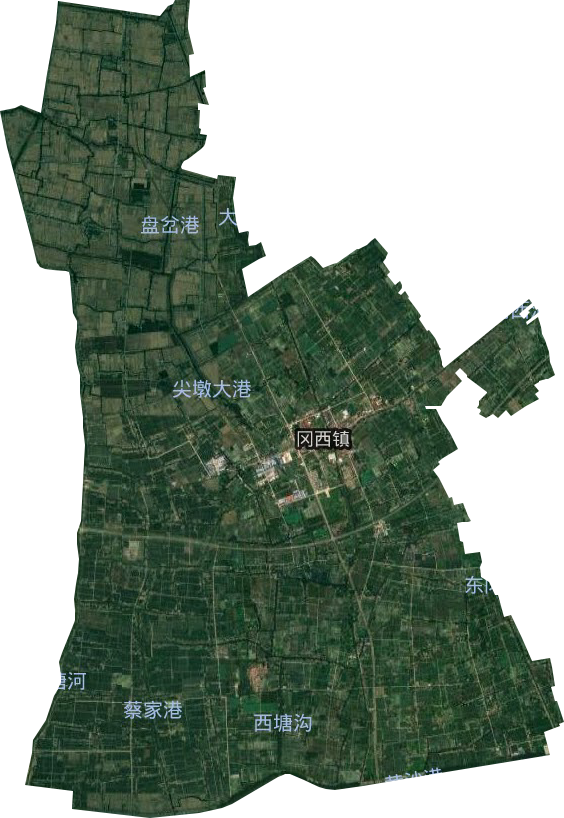 冈西镇卫星图