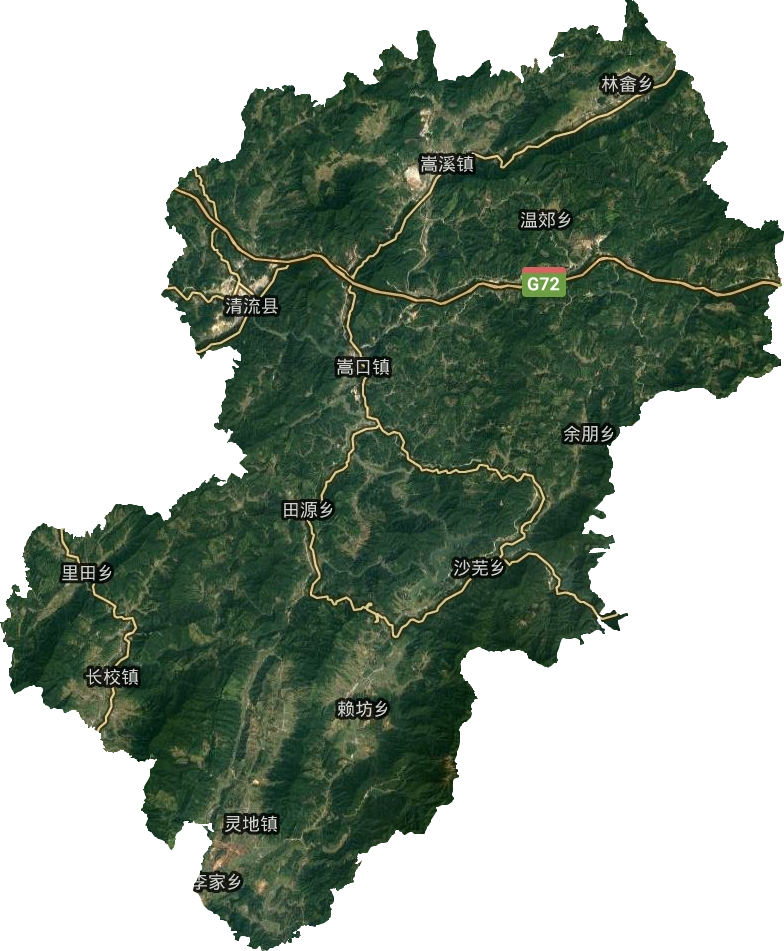 清流县卫星图