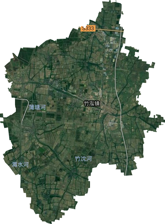 竹泓镇卫星图