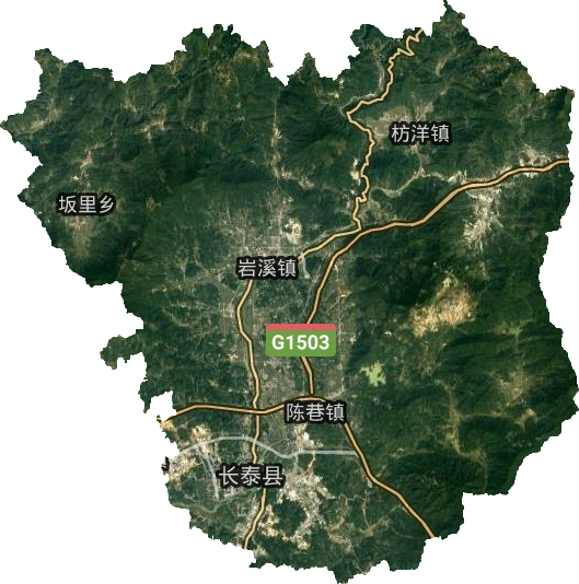 长泰县卫星图