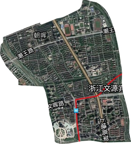 朝晖街道卫星图