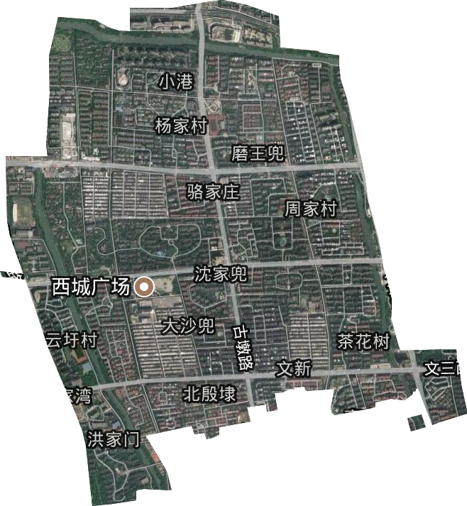 文新街道卫星图