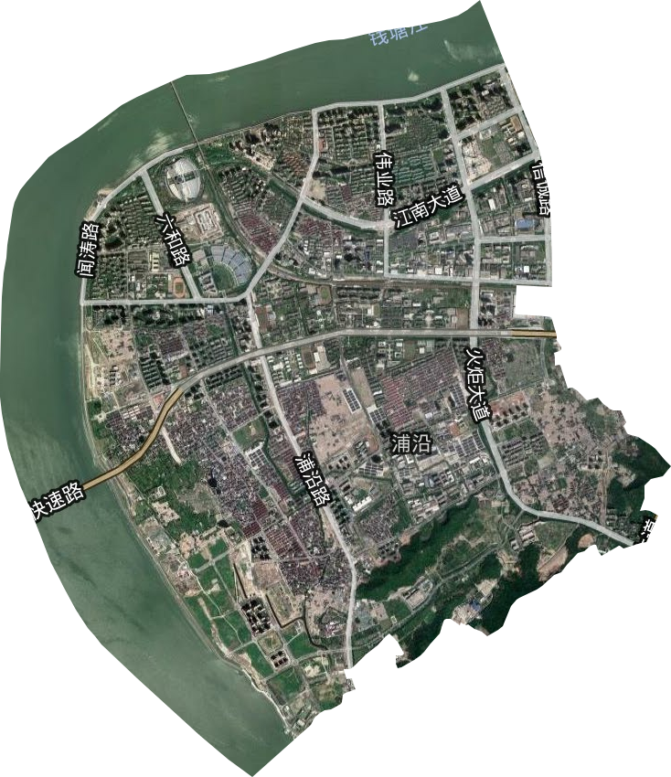 浦沿街道卫星图